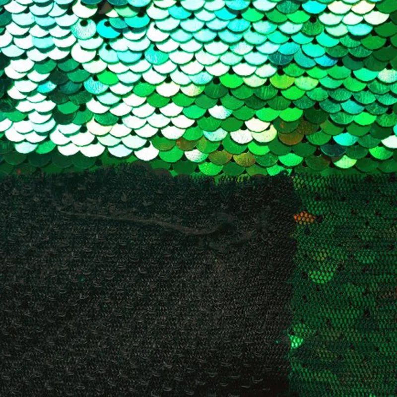 Абсолютно Блестящий Павлин зеленый блесток Двусторонняя блестящая ткань атласная задняя блестка ткань для шитья сумки сумочки