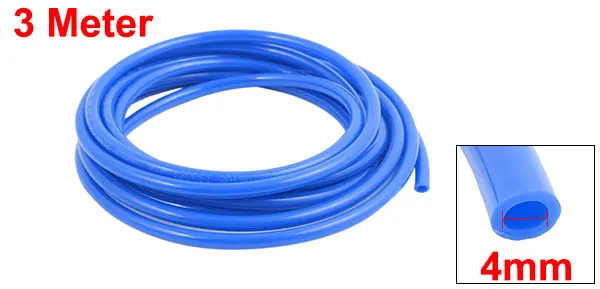 6x4mm Pneumatic Air Compressor Tubing PU Hose Tube Pipe 3 meter Blue