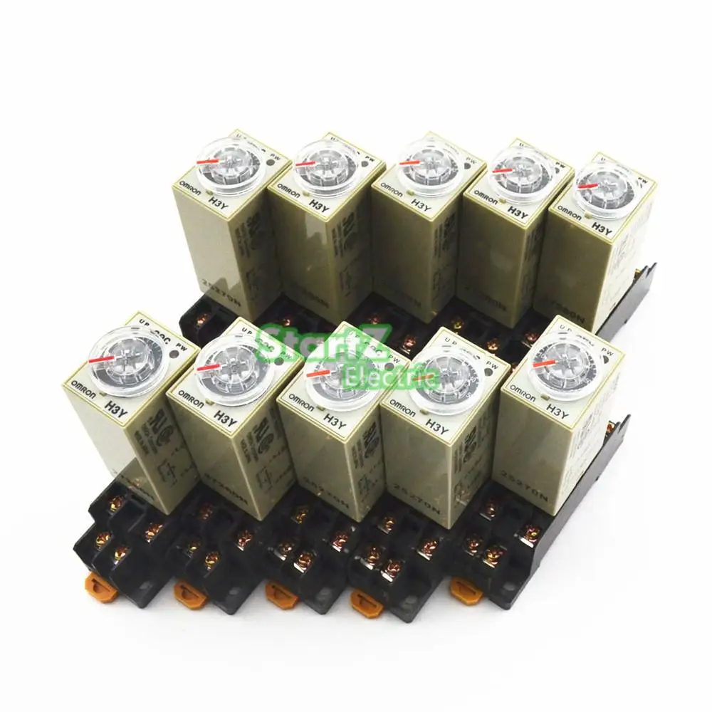 

10Pcs H3Y-2 DC 24V Delay Timer Time Relay 0 - 30S with Base