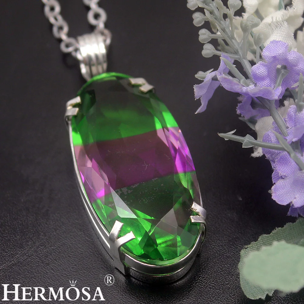 Hermosa ювелирные подвески из серебра дихроическое стекло HM1009|glass glass|glass 925glass dichroic |