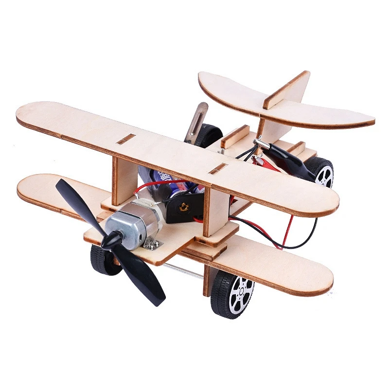 

DIY Model Kit Kids Toys Wind-powered Small Aircraft Taxiing Science Technology Model Building Kits Education Toys For Children