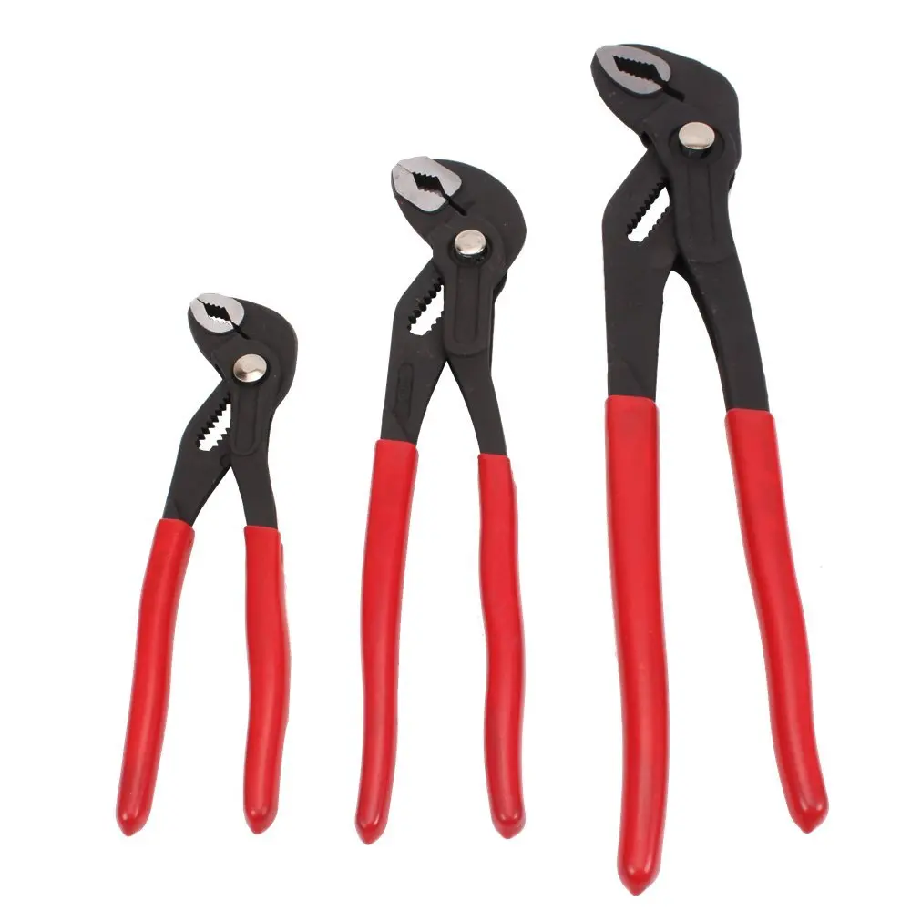 3 Pcs Water Pump Pliers Set Quick release Adjustable Wrench Combination