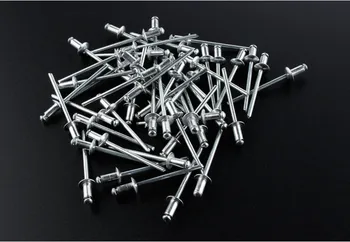 

100pcs/set M3.2 x 6mm aluminum alloy Domed Rivets With Steel Mandrels, pop rivets , decorating nails , rivets free shipping