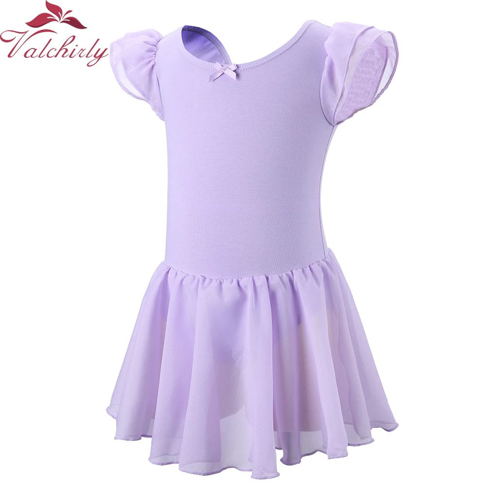 Short Sleeves Ballerina Dress Kids Dance Ballet Tutu Leotard Girls Bodysuit Gift for kids ballet leotard dance leotard tutu skirt