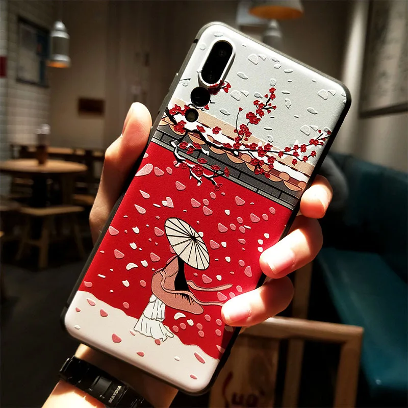 

For iPhone 6 7 8 X XS Max XR Plus Embossed Painted Shell Ultra-thin Cover Anti-fall TPU Case Coque All-inclusive Fundas Cases