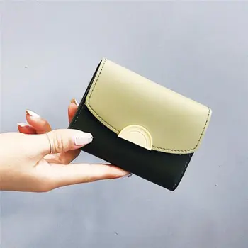

PU Leather Women Retro Short Wallet Hasp Fashion Women Clutch Coin Purse Credit Card Hold Wallet Coin Purse Mini Bag carteira