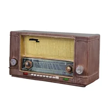 Adornos de Radio para decoración del hogar Vintage, resina creativa, manualidades decorativas, regalos, figuritas, cafetería, decoración del hogar de escritorio, accesorios