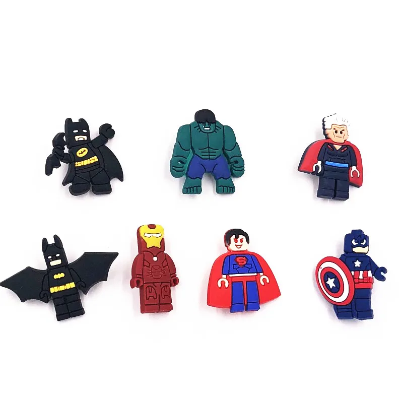

1Pcs Marvel Avengers Super Heros PVC Icon dolls Brooch Pins Badges Anime Iron Man Badge Backpack Diy for Clothes kids jewelry