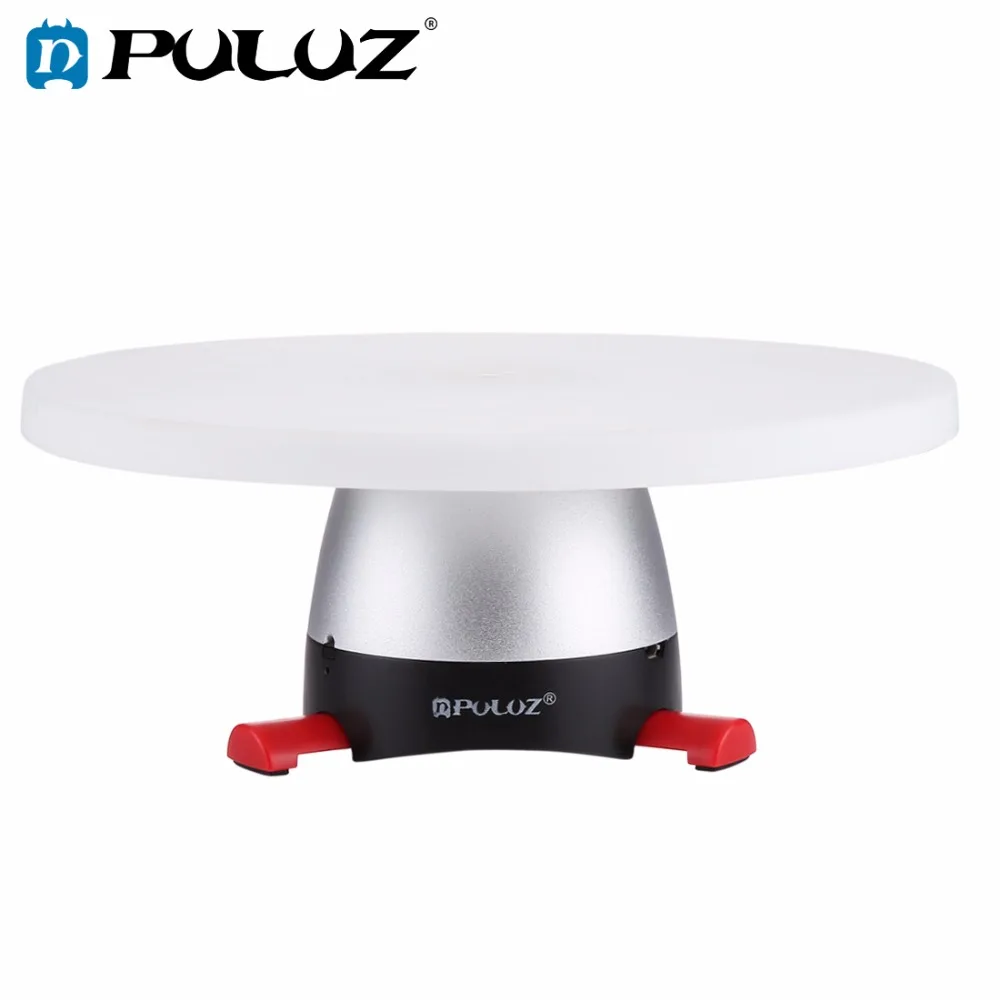 

PULUZ Electronic 360 Degree Rotation Panoramic Tripod Head (Red)+Round Tray with Control Remoter Fit for Shooting small products