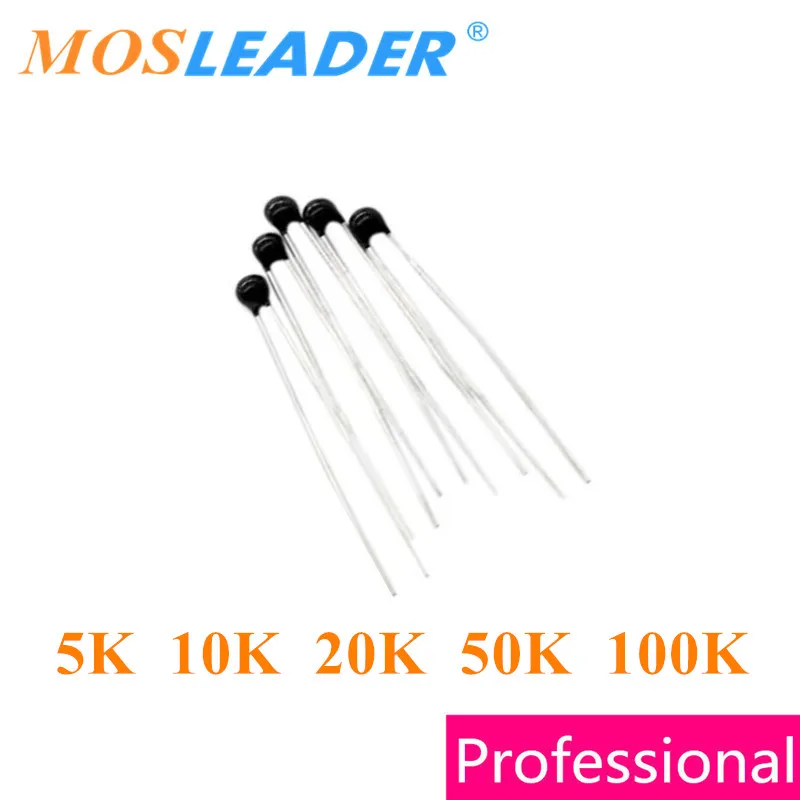 Mosleader 500 шт. NTC Термистор резистор NTC MF52 NTC-MF52AT 5 К 10 К 20 К 50 К 100 К 5% 1% Сделано в Китае