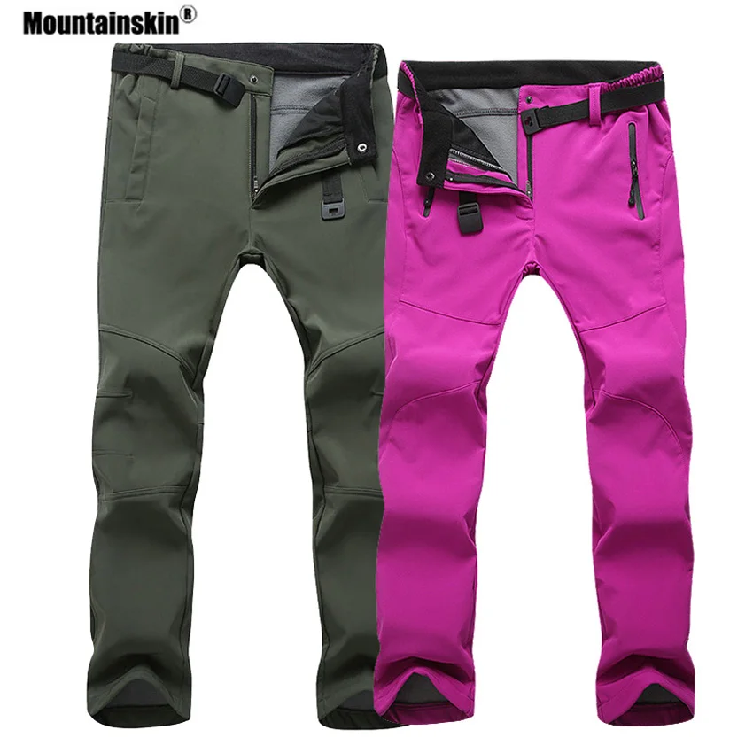 Comprar Pantalones de lana de piel de montaña para hombre Pantalones impermeables calientes pantalones resistentes al viento para pesca al aire libre Camping senderismo esquí pantalones marca VA281