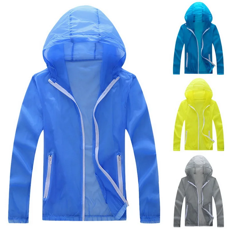 

HEFLASHOR Beach sunscreen Anti-UV Men Skin Jackets 2019 Male Fashion Summer Loose Light-weight Breathable Solid travel Coat