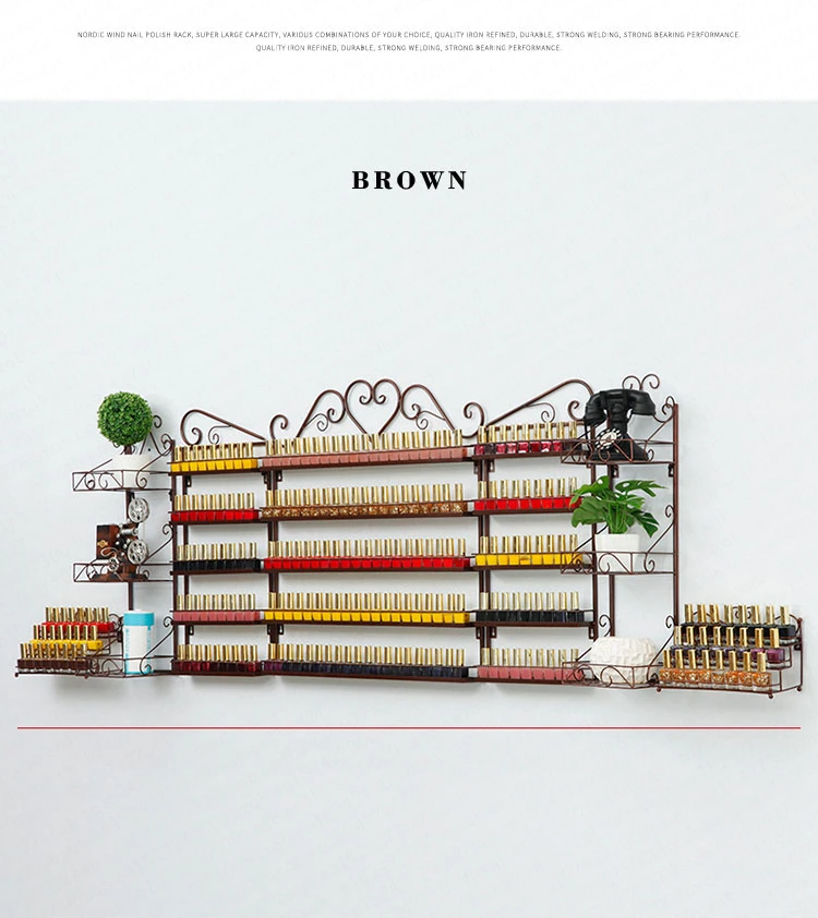 Большой лак для ногтей стеллаж для хранения стены маникюра Косметика Дисплей Стенд Современный лак для ногтей, метал хранения для лака для ногтей, Красота салон