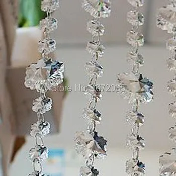 

20Meters Decorative Wdding Crystal Garland Butterfly Shape Beaded Clear Crystal Garland Strands For Wedding Decoration