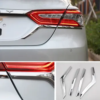 

4pcs/set Chrome ABS Car Rear Tail Light Lamp Eyebrow Strip Trim Decal Fit For Toyota Camry 2018 Car Styling Accessories Decorate