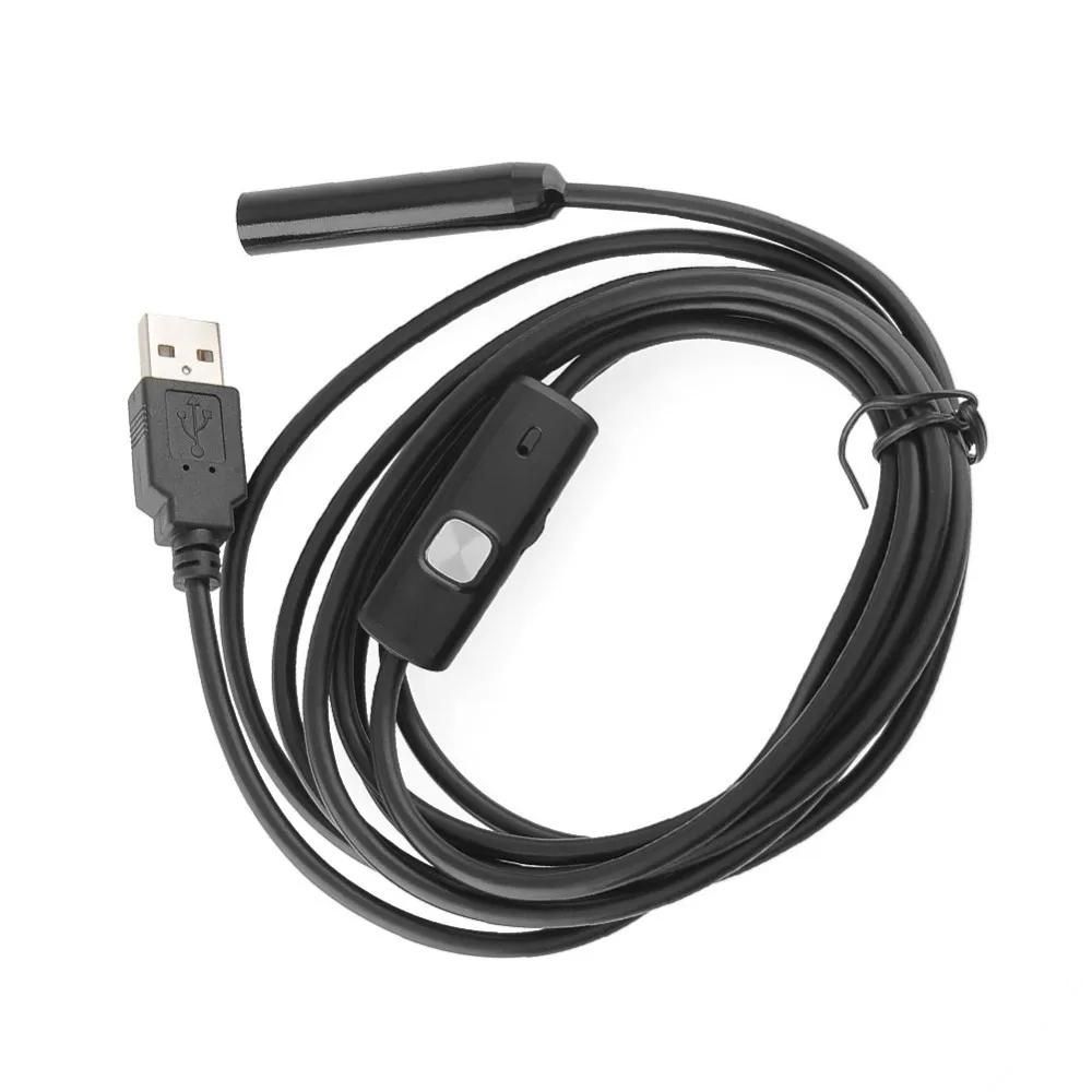 

7MM 6 LED USB Endoscope Borescope Inspection Video Camera Loupe Waterproof 2M