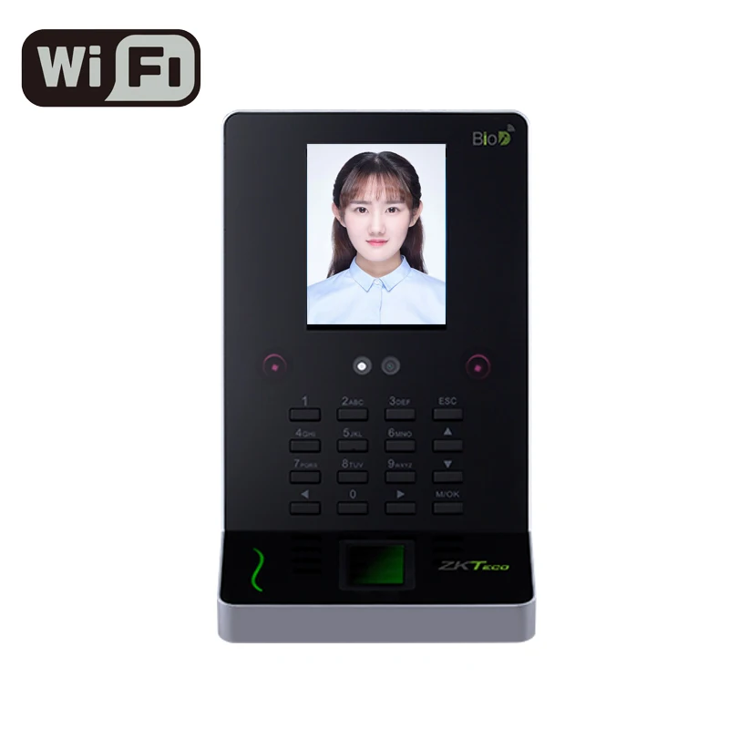 

ZKTeco UF600 WIFI Face Recognition Machine Time Attendance Access Control Face Reader Fingerprint sensor