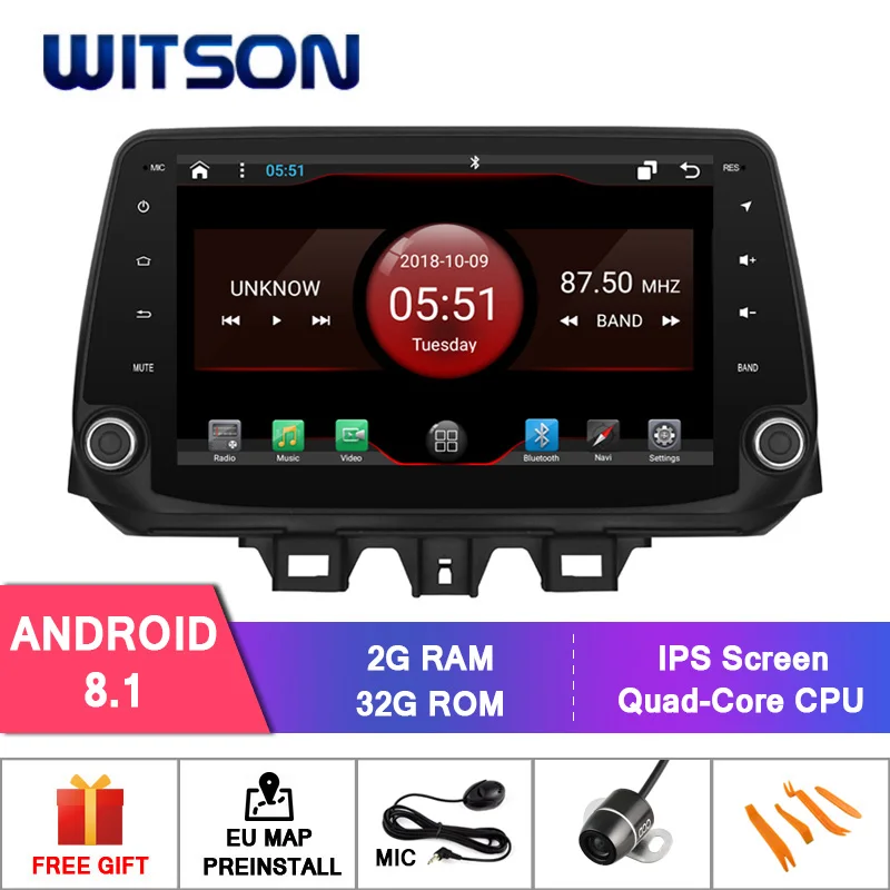Clearance WITSON 9" FULL HD TOUCH SCREEN Android 9.0 Octa-Core Car GPS Multimedia Navigation for HYUNDAI ELANTRA 2019 Car DVD Player 1