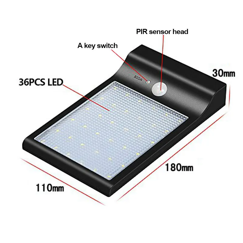 

Solar LED Lights Wall Sconces with Mounting Pole Outdoor Motion Sensor Detector Light for Porch Garage AI88