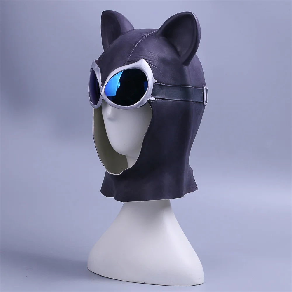 Halloween Black Catwoman Mask Cat Mask Batman Half Face Superhero Latex Mask 8