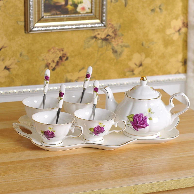 Европейский чайный набор Camellia Bone China британский фарфоровый керамический горшок