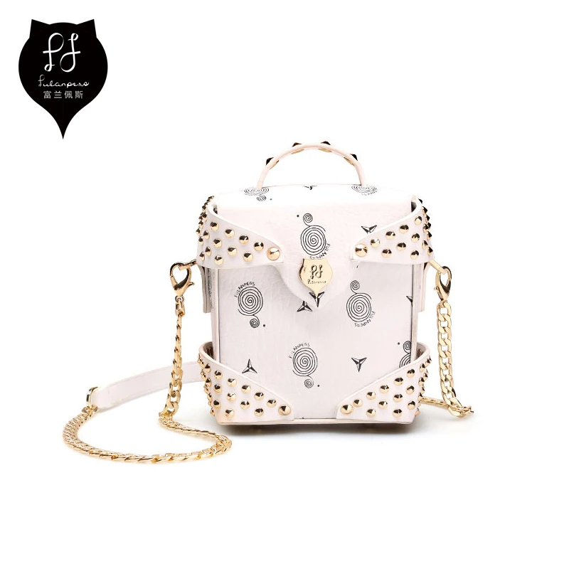 FULANPERS Fashion chain bag 2020 New Shoulder Bags Women Messenger Rivet decoration Bag Female mobile phone | Багаж и сумки