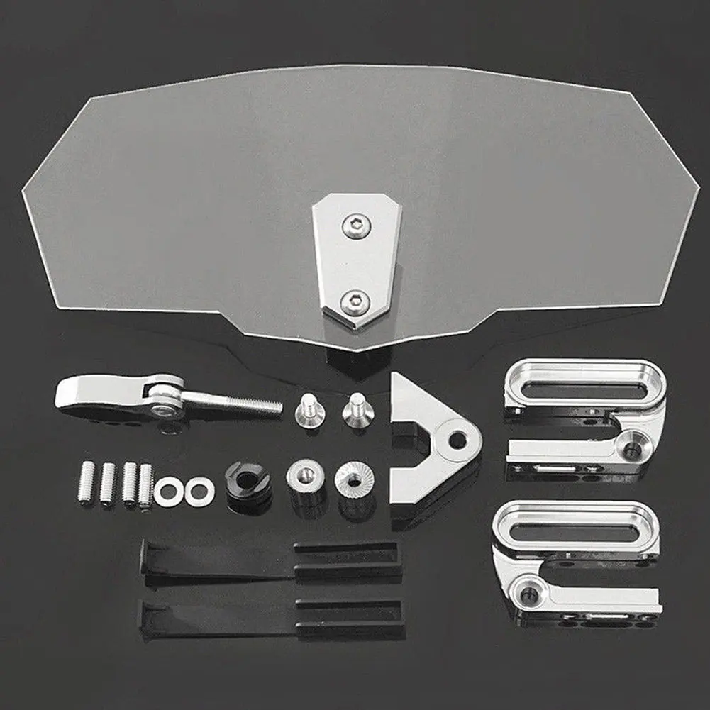 

Universal Motorcycle Adjustable Clip-On Windshield Extension Spoiler Windscreen Accessories VS998