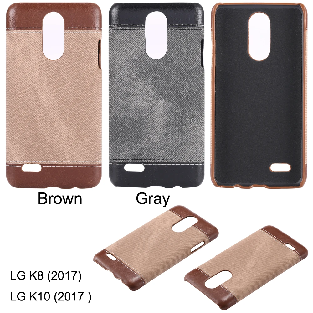 

Back Cover for LG K8 2017 LGX240 LG-X240 X240 Phone Case Cowboy PU Leather for for LG K10 2017 M250 M250DS Protective Case Shell