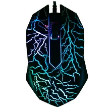 3 кнопки USB Проводная светящаяся геймерская компьютерная игровая мышь 3200 dсветодио дный Pi светодиодный маленький Специальный 3D образный портативный компьютер Souri Gamer mouse
