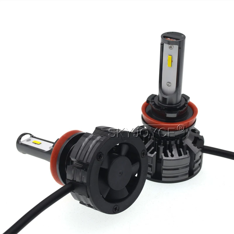 SKYJOYCE 1 Set Car Light H11 LED Headlight H4 LED Bulbs With CSP Chips 50W 9000LM 6000K White Mini T6 Auto Headlamp Fog Light (1)