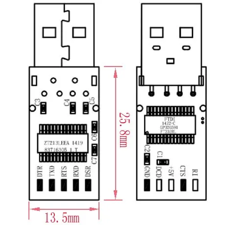 FT232R ZT213 PCB