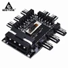 Gdstime PC ordinateur Molex 1 à 8 multi-voies séparateur de ventilateur de refroidissement moyeu 3Pin 12 V prise de courant PCB adaptateur 2 niveau régulateur de vitesse ► Photo 1/6