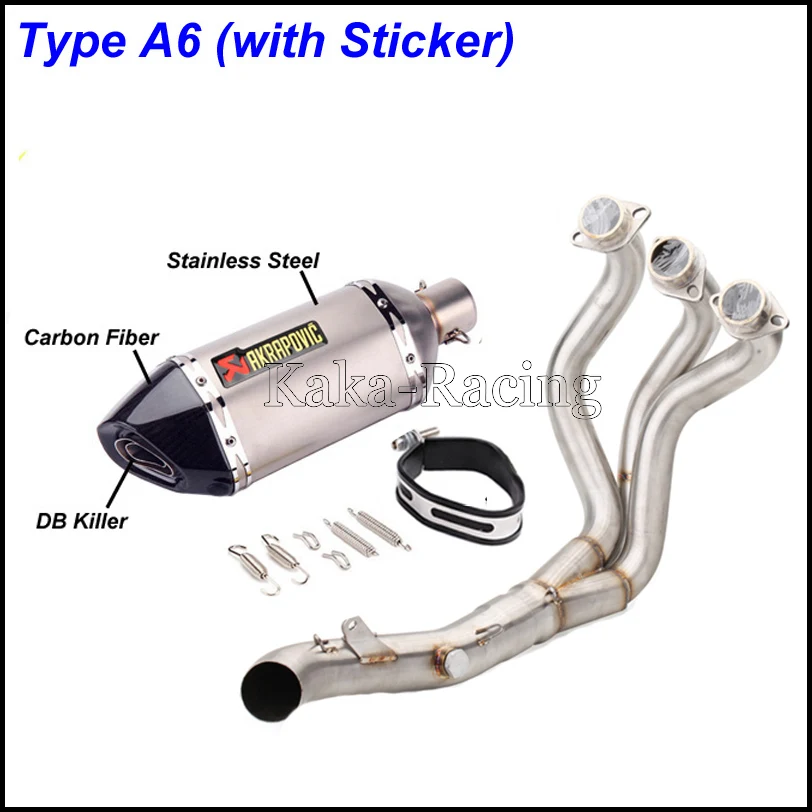 MT09 FZ09 мотоциклетная выхлопная система без шнуровки Модифицированная труба Akrapovic глушитель из углеродного волокна для Yamaha MT-09 FZ-09