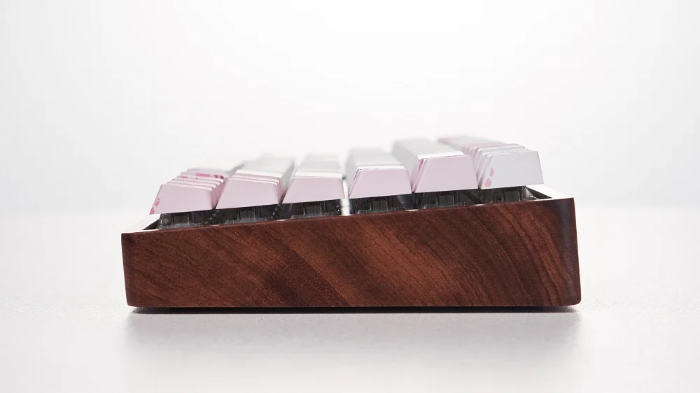 Gk84 механическая клавиатура 75% dye sub keycap Деревянный Пользовательский светильник rgb чернила paintingsakura lotus bluetooth 4,0 USB двойной режим