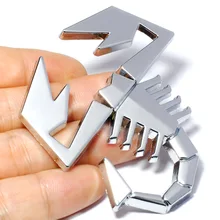 Silver Alloy 3D Scorpio Shield Shape Badge Sticker Car Tailgate Rear Emblem for FIAT ABARTH TC Boano Simca Berlinetta Alfa Romeo