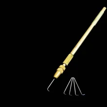 4 шт. иглы/Сделано в Корее+ 1 шт. Золотой крючок игла для протягивания нити набор инструментов сделать личный полный кружевной парик из натуральных волос для ежедневного использования