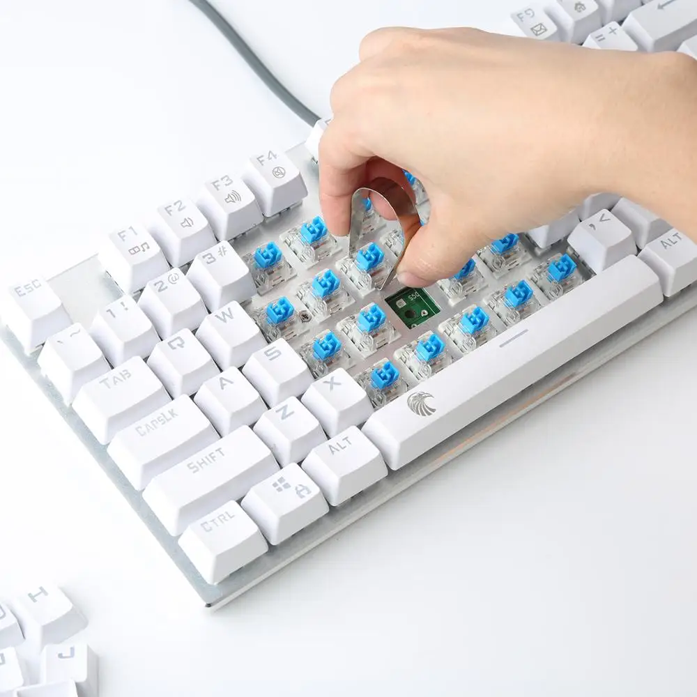  Z 88 Small Gaming Keyboard Mecanical Clicky Switch RGB Backlit Outemu Blue Switch Tenkeyless Design