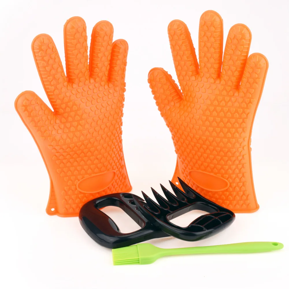 Barbecue Tool Set 1Pair Bear Paws Claws Meat + 1Pair Barbecue Glove
