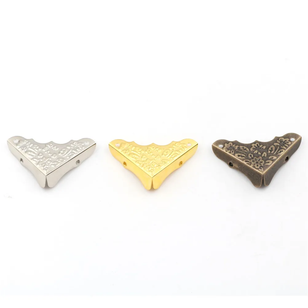 4pcs/set Antique Jewelry Corner Protector Wooden Box Frame Feet Leg Decorative Protectors For Furniture Accessories