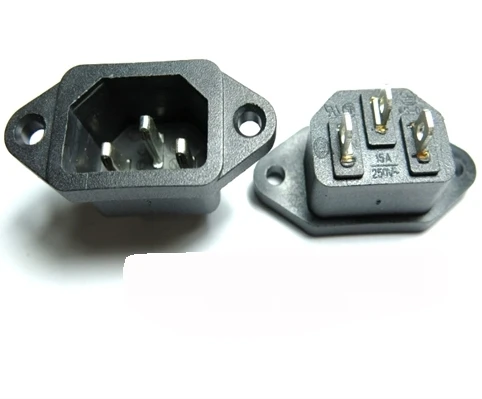 

15A/250V 3pin AC power socket With fixed hole