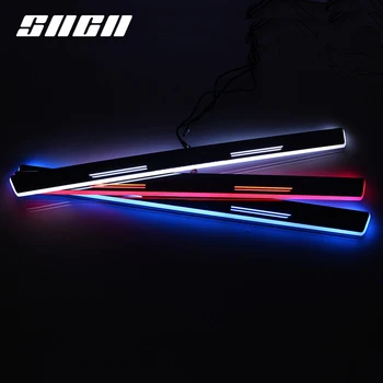

SNCN Trim Pedal LED Car Light Door Sill Scuff Plate Pathway Dynamic Streamer Welcome Lamp For Mercedes Benz W166 GL450 2014-15
