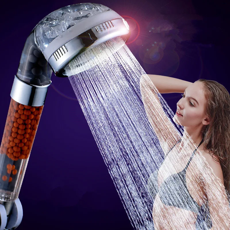 PVIVLIS Shower Water Saving Shower Heads Round Handheld Anion SPA Bath