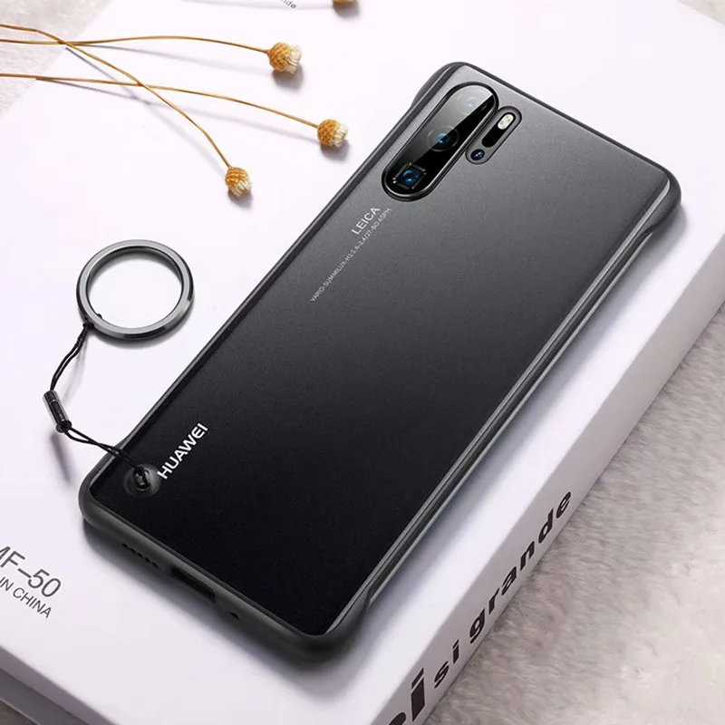 Для huawei P30 P20 Pro Чехол прозрачный противоударный твердый пластиковый чехол на заднюю панель для huawei mate 20 10 Pro mate 20X Прозрачный PC чехол P20 Pro - Цвет: Black