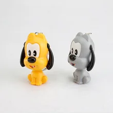 cute puppy dog LED keychain pendant Creative gift fashion Flashlight cartoon toys for kids 2 color wholesale