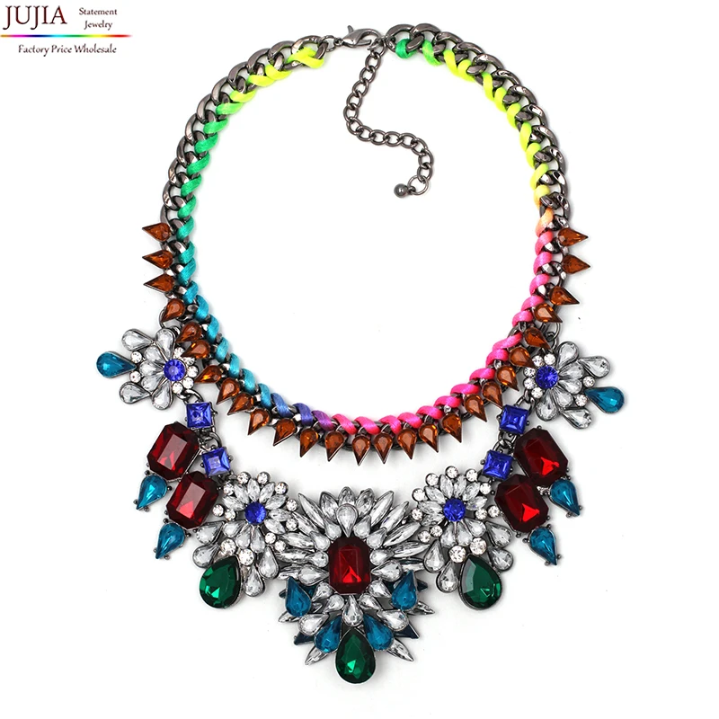 Buy NEW 2017 fashion women chain choker necklaces bib