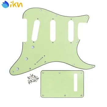 

New Mint Green 8 Hole Pickguard Scratch Plate Strat SSS & Back Plate & Screws for Electric Guitar Parts