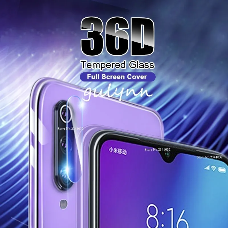 

2PC 36D Camera Lens Tempered Glass For Xiaomi Mi 9 SE 8 A2 Lite Mix 3 Screen Protector Glass For Redmi 7 6A Note 5 6 7 Pro Film