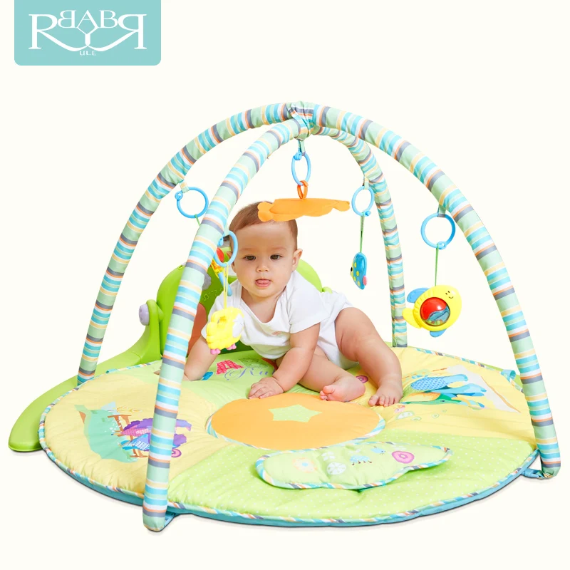 

HK free Babyruler Brand baby game mat with toys baby sprots play ground playpen piano music toys