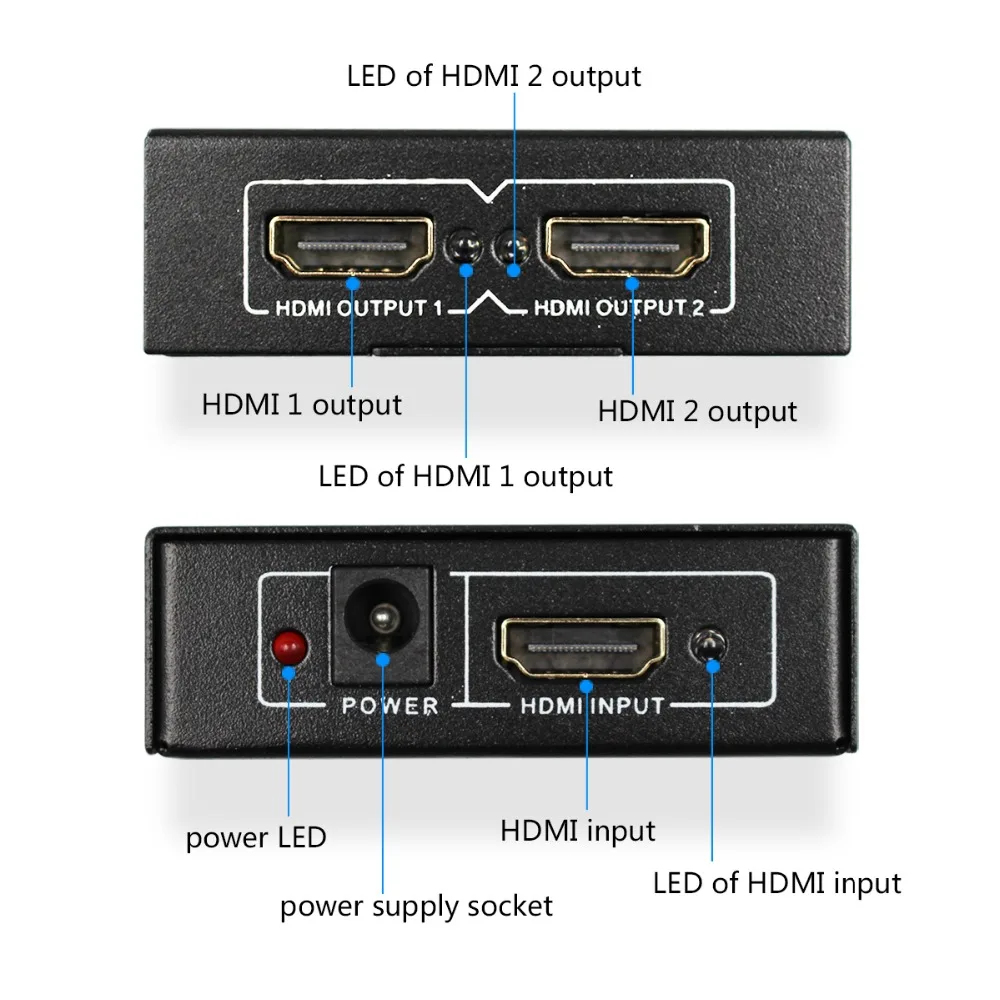 HDMI2.0 splitter 1 in 2 out WS_F112A 1-1200