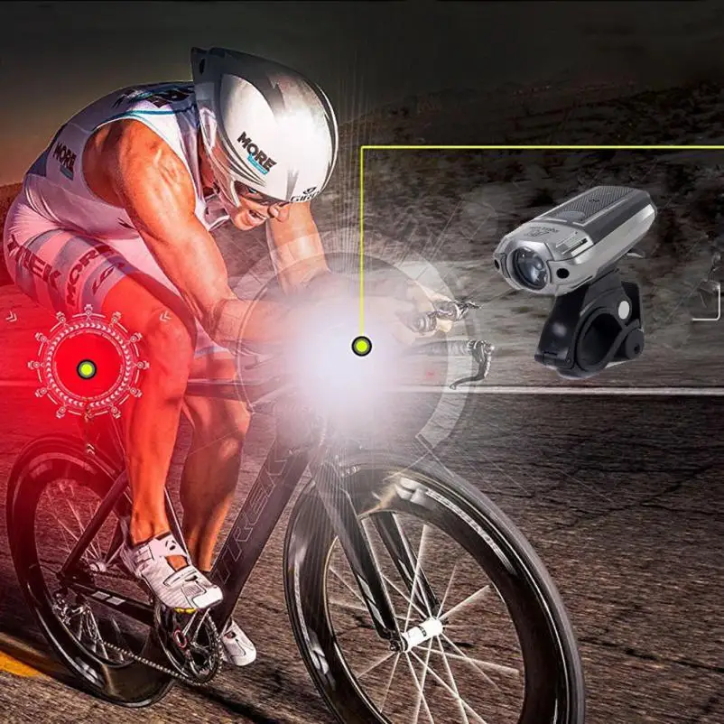 USB Wiederaufladbare Fahrrad Frontleuchte Radfahren Kopf Lampensockel Bandagen Kit 4 modi Einfach montieren Radfahren Taschenlampe Scheinwerfer PJ5 Online